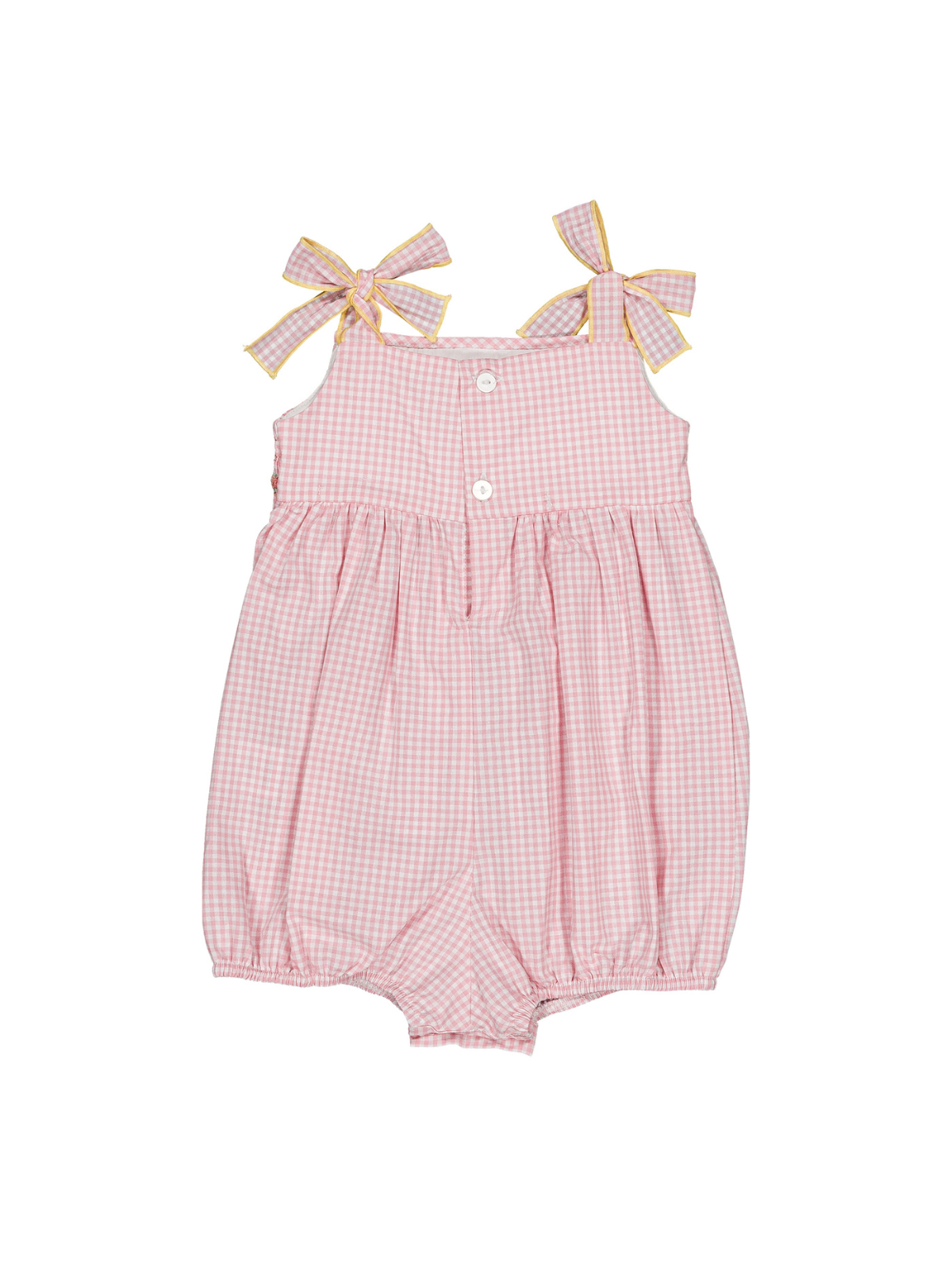 Francine Smocked Candy Pink Romper Rompers Kidiwi