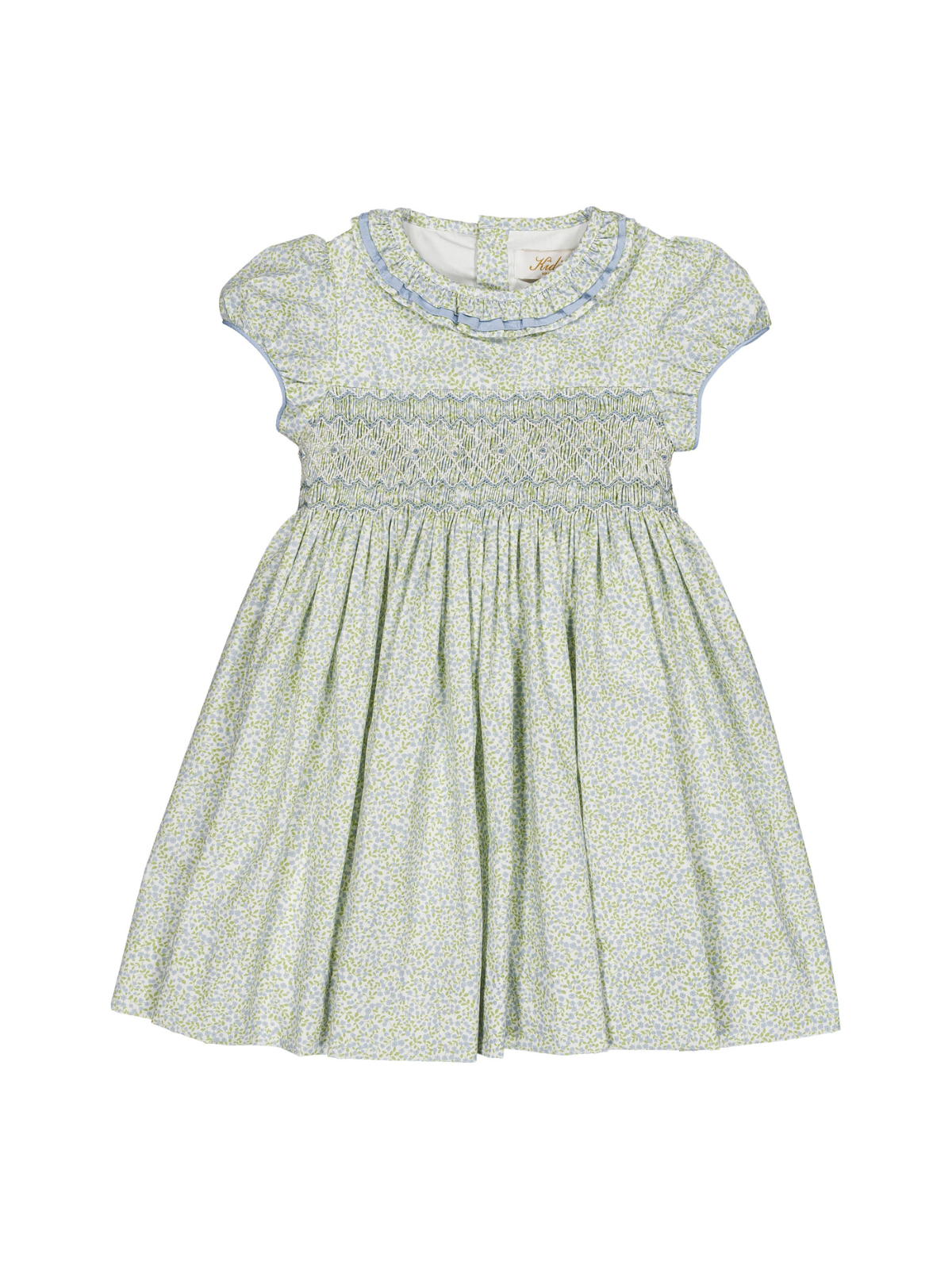 Hars Smocked Little Blue Dress Dresses Kidiwi Little Blue Print 2Y
