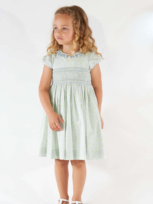 Hars Smocked Little Blue Dress Dresses Kidiwi