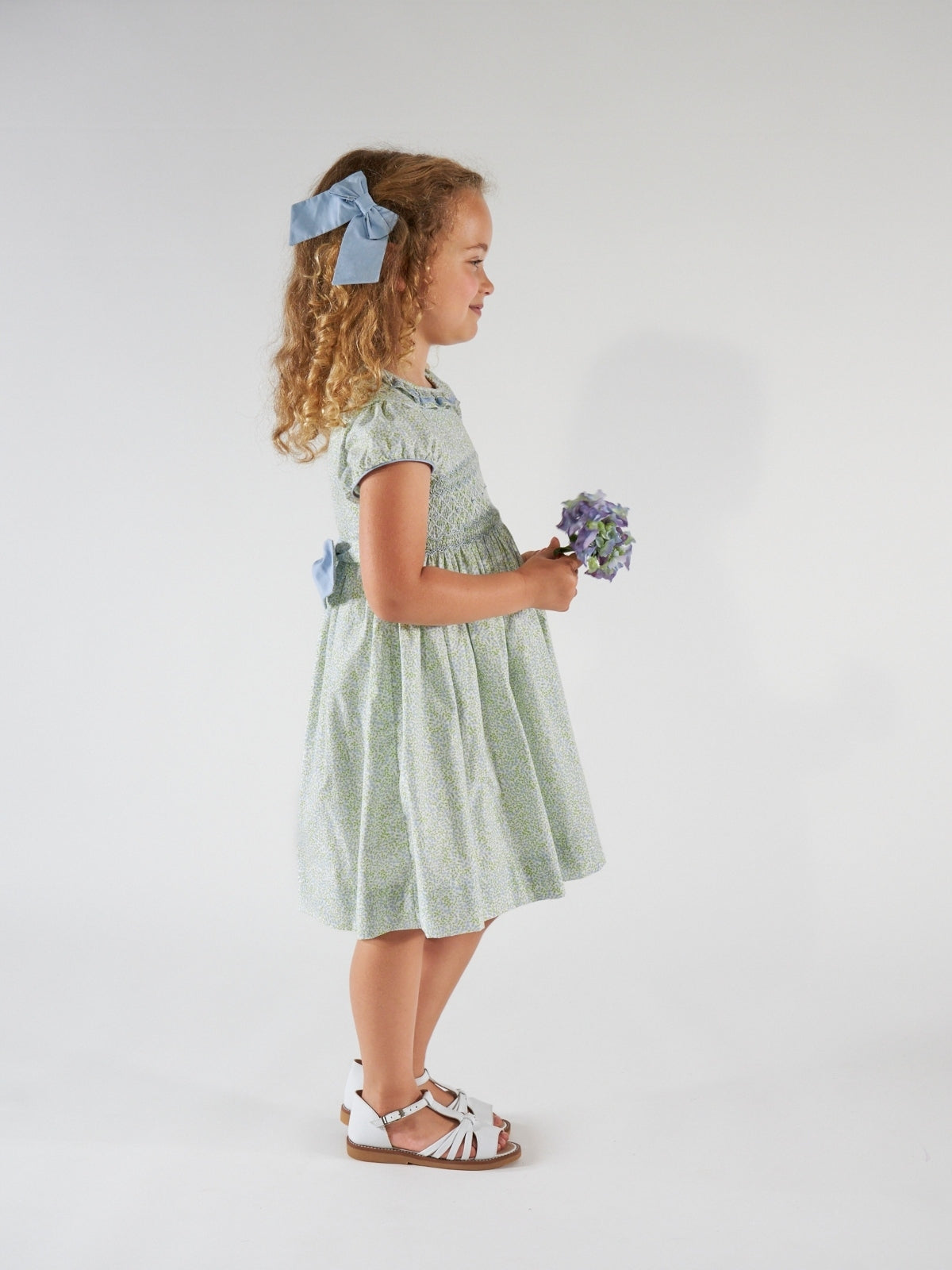 Hars Smocked Little Blue Dress Dresses Kidiwi