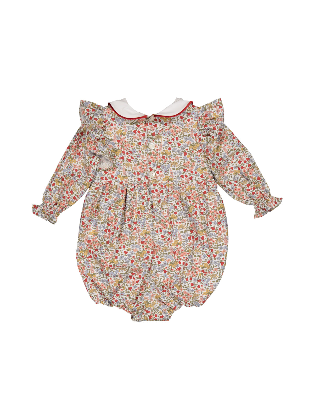 Julyne Multi Floral Smocked Romper Rompers Kidiwi   