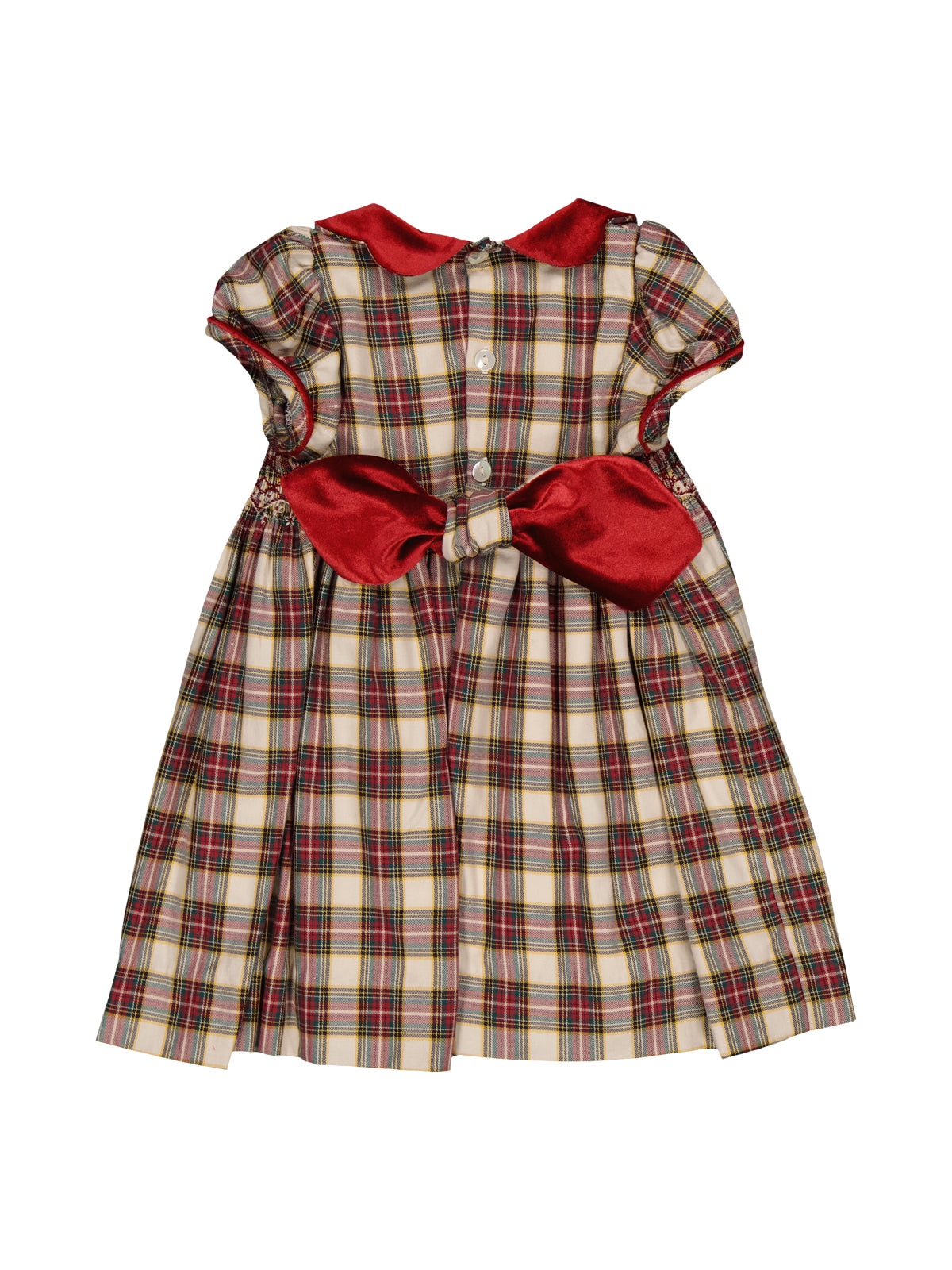 Risette Tartan Smocked Dress Dresses Kidiwi   