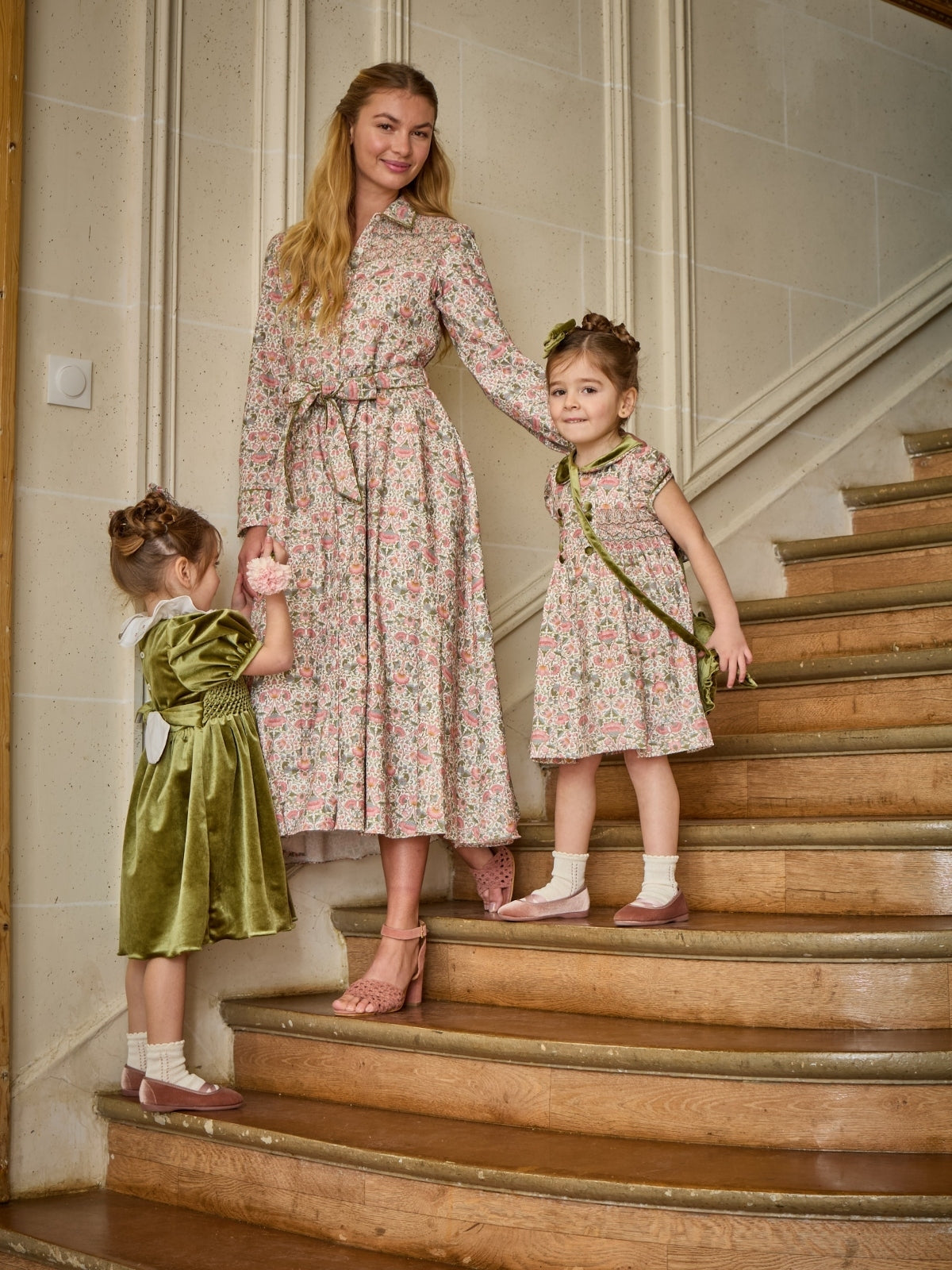 Lumignon Riobon border nermaid dress ピンク bridesmaid-dresses-B183017-