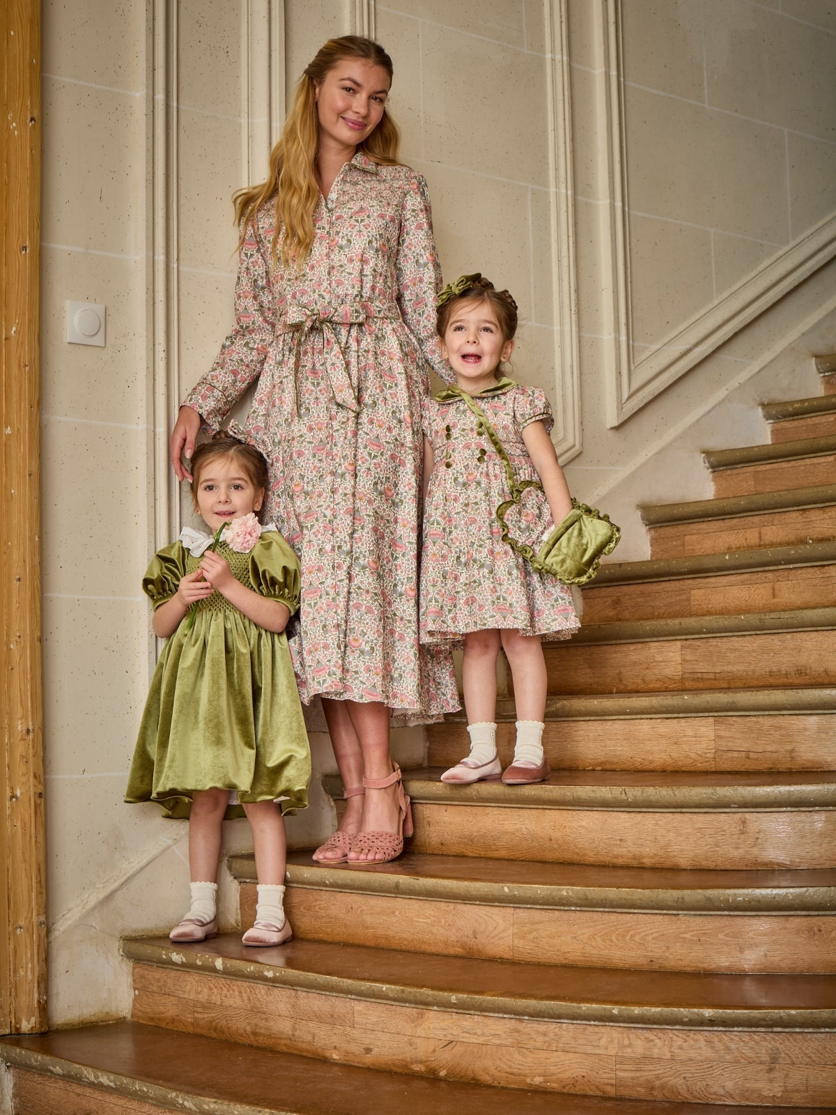 Rison Baroque Flowers Smocked Dress Dresses Kidiwi