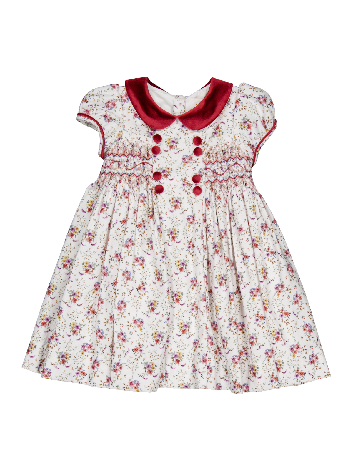 Rison Winter Bouquet Smocked Dress Dresses Kidiwi Winter Bouquet 2Y