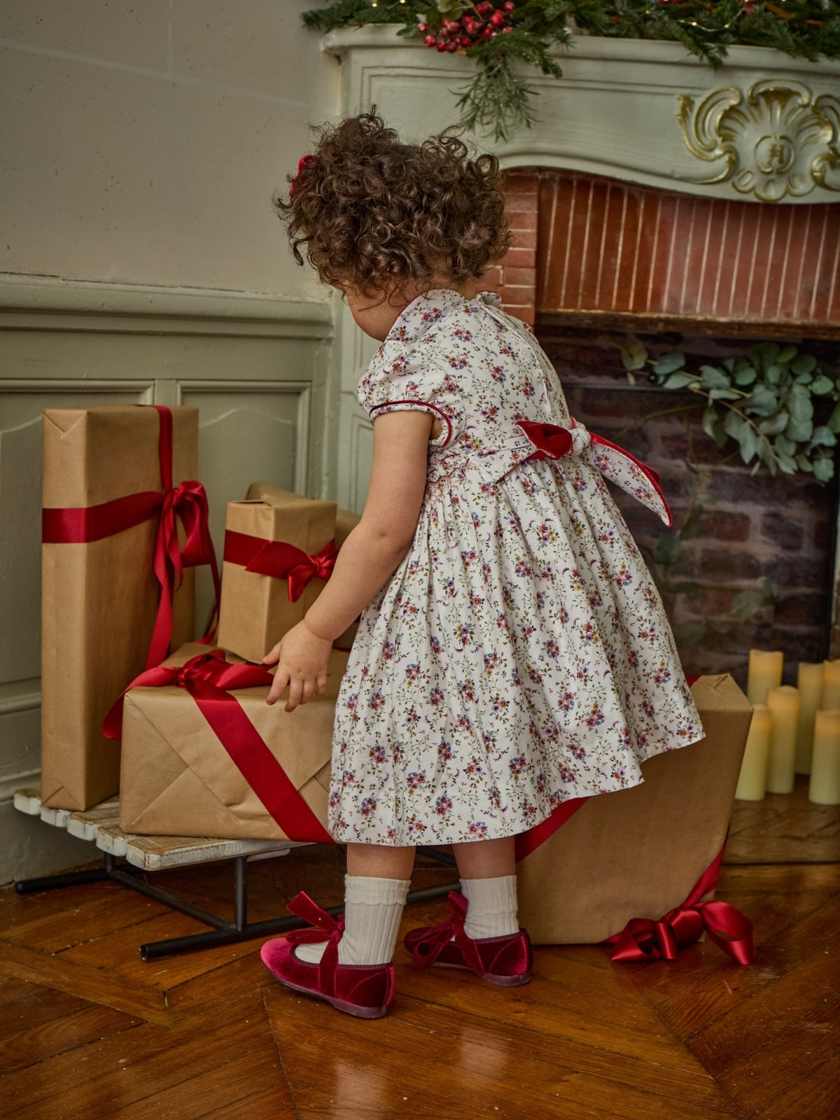 Rison Winter Bouquet Smocked Dress Dresses Kidiwi