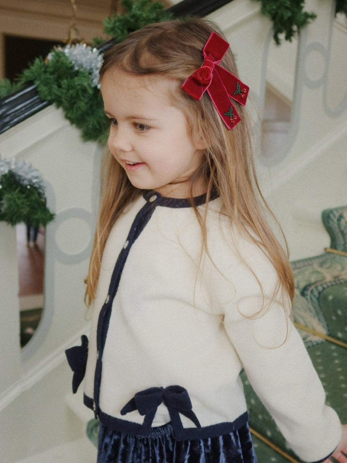 Alette Bow Cardigan Sweaters Konges Sløjd