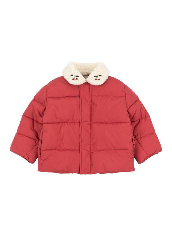 Alpi Cherry Embroidered Teddy Collar Jacket