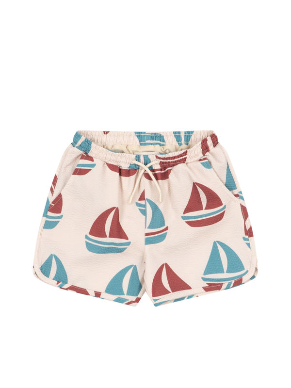 Asnou Sailboat Swim Shorts Swim Konges Sløjd Ivory 2Y