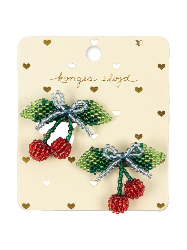 Beaded Cherry Hair Clip Set Hair Accessories Konges Sløjd