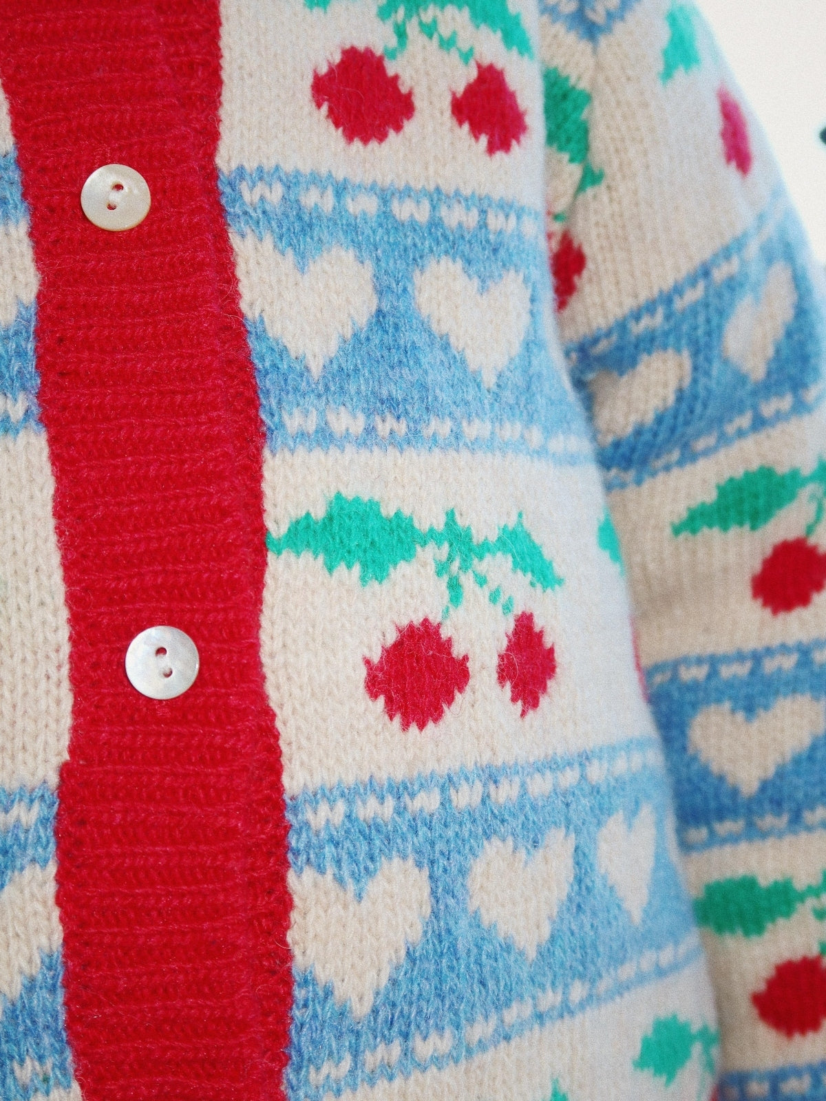 Belou Cherry Pattern Cardigan Sweaters Konges Sløjd   