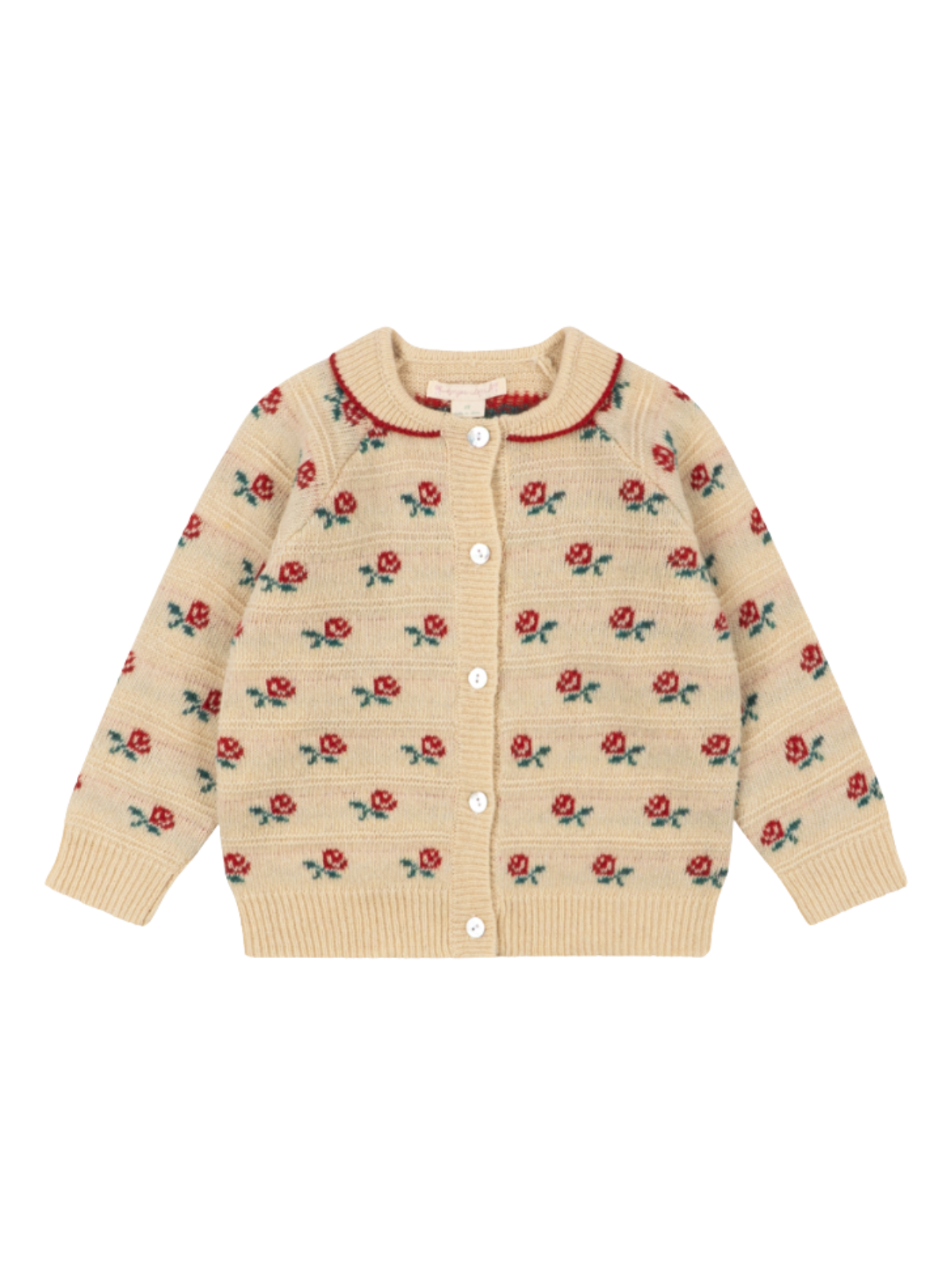 Belou Rose Cardigan Sweaters Konges Sløjd Cream 12M