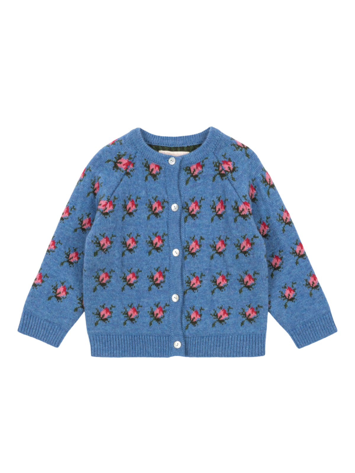 Belou Roses Cardigan Sweaters Konges Sløjd Blue 12M