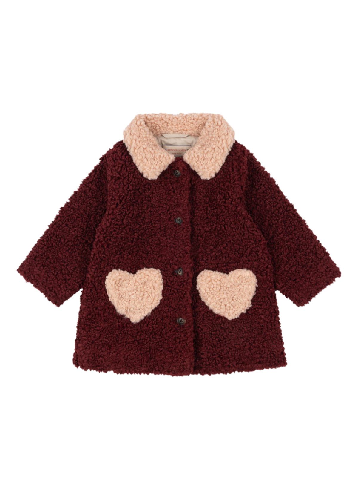 Calin Heart Pocket Coat Outerwear Konges Sløjd Cabernet 2Y