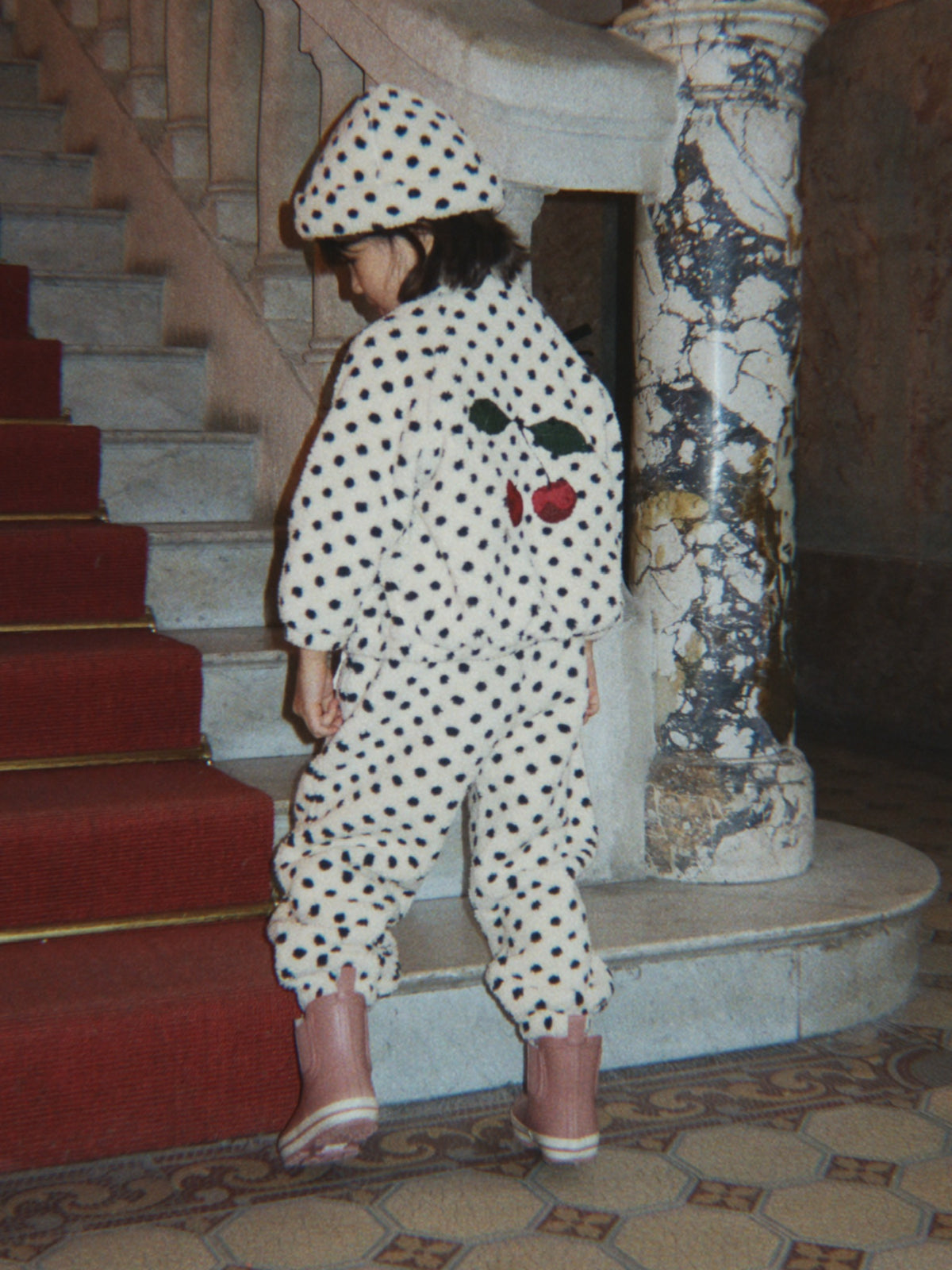 Cherry Embroidered Jody Teddy Jacket Outerwear Konges Sløjd