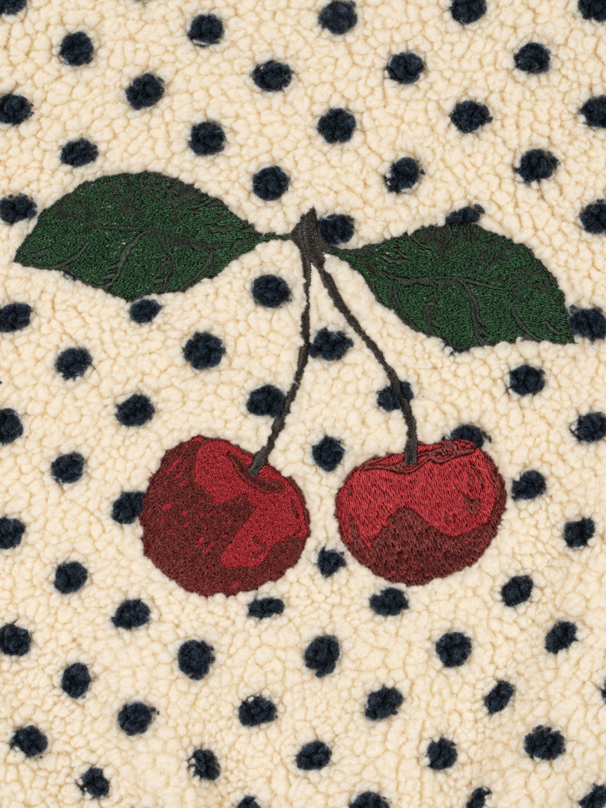 Cherry Embroidered Jody Teddy Jacket Outerwear Konges Sløjd