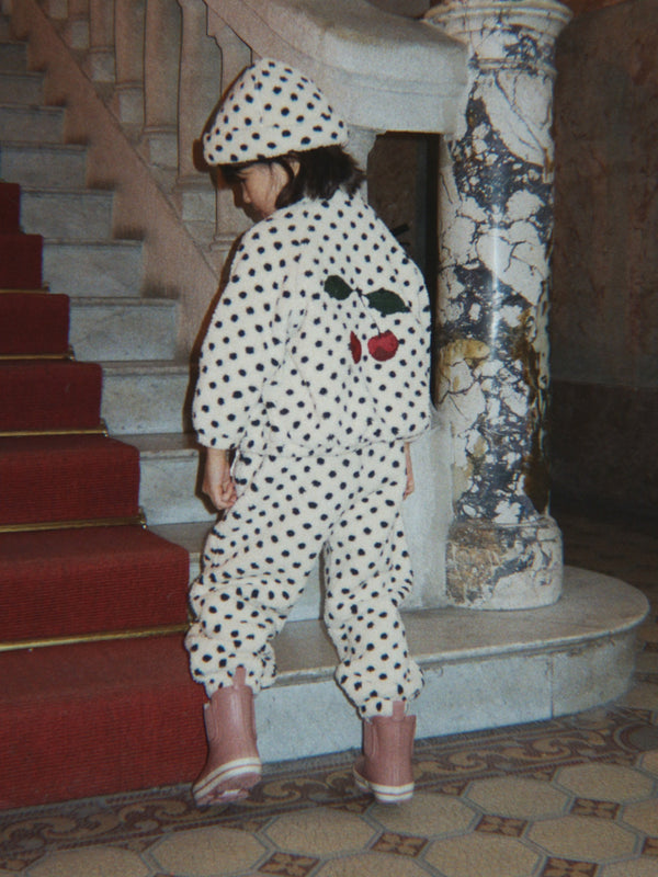 Cherry Embroidered Jody Teddy Jacket Outerwear Konges Sløjd