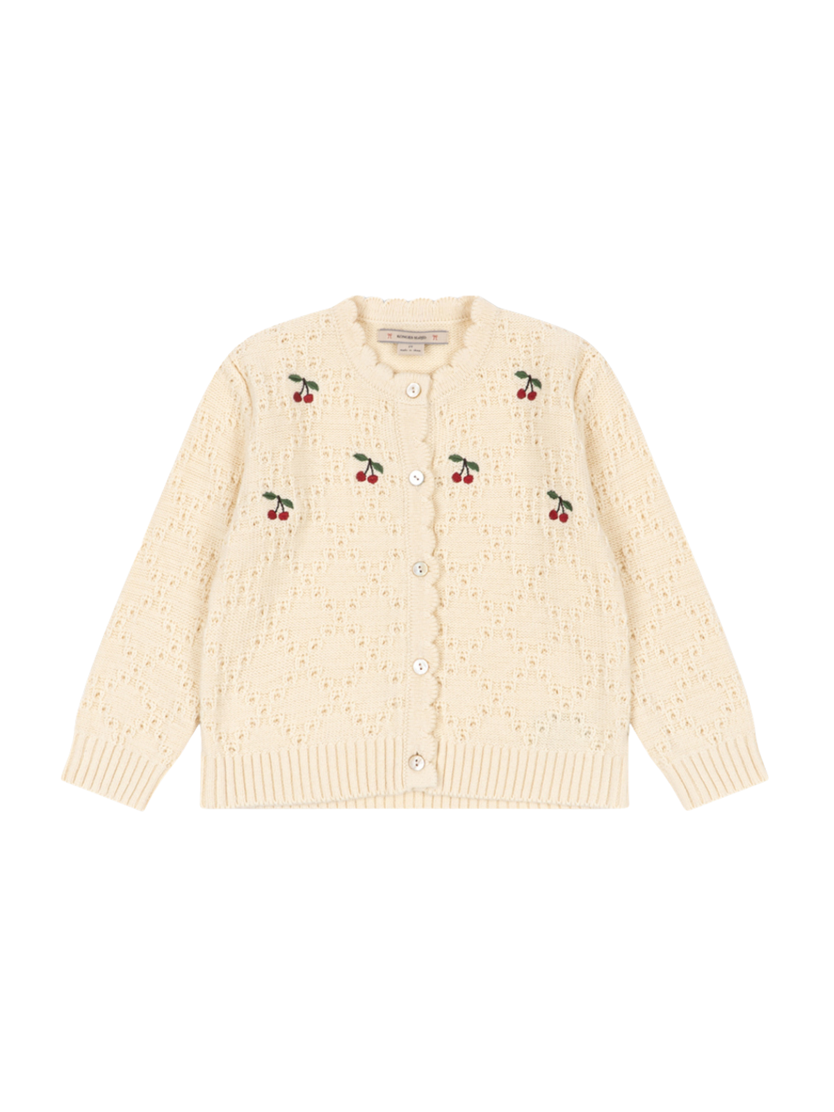 Cocolo Embroidered Cardigan Sweaters Konges Sløjd Buttercream 18M