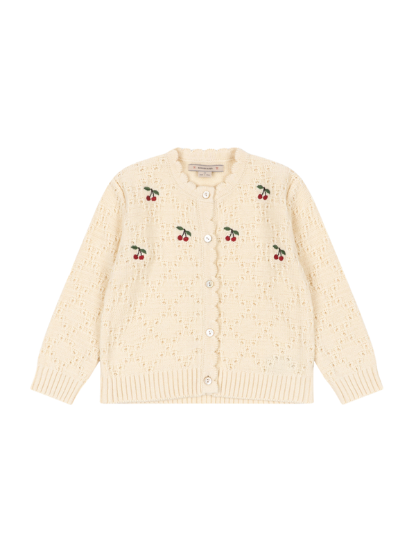 Cocolo Embroidered Cardigan Sweaters Konges Sløjd Buttercream 18M