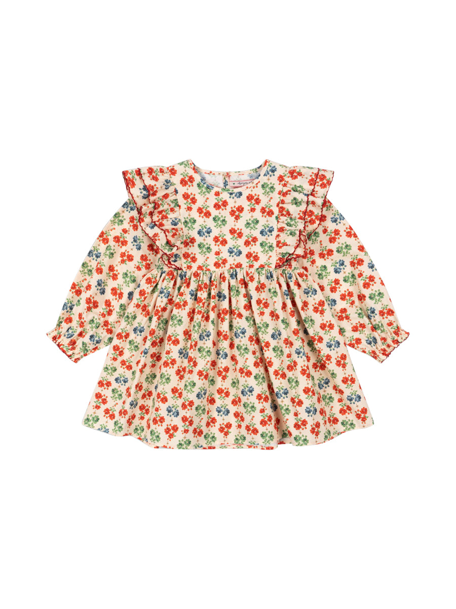 Coeur Ruffle Dress Dresses Konges Sløjd Lumina Print 2Y 