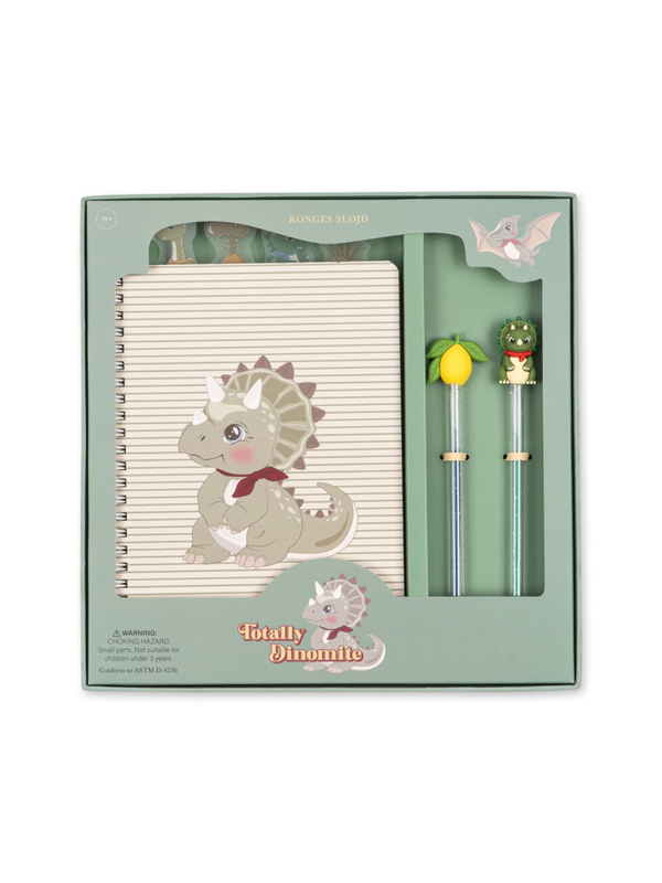 Dino Stationery Set Arts & Crafts Konges Sløjd
