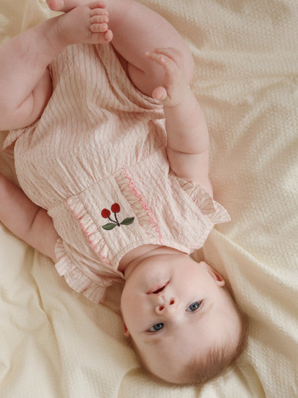 Ellie Frill Cherry Romper Rompers Konges Sløjd