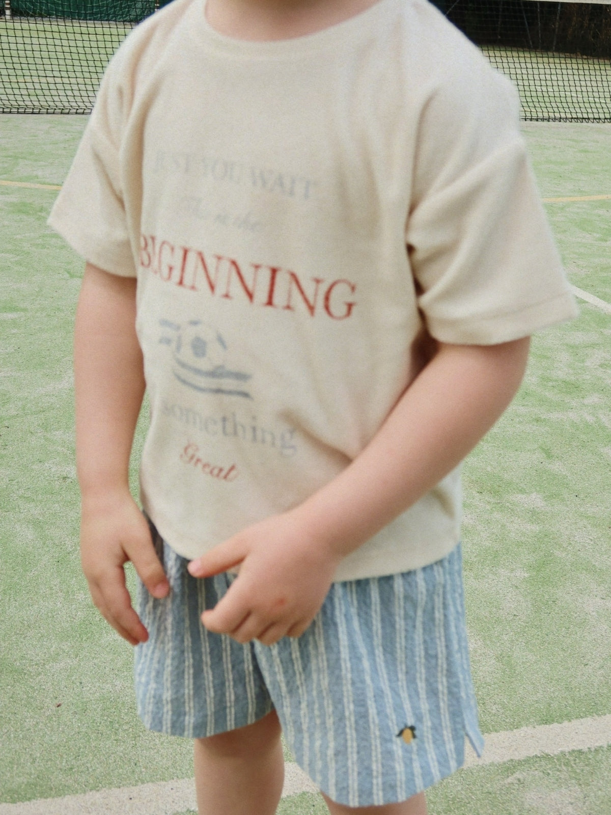 Elliot Chambray Stripe Shorts Set Sets Konges Sløjd