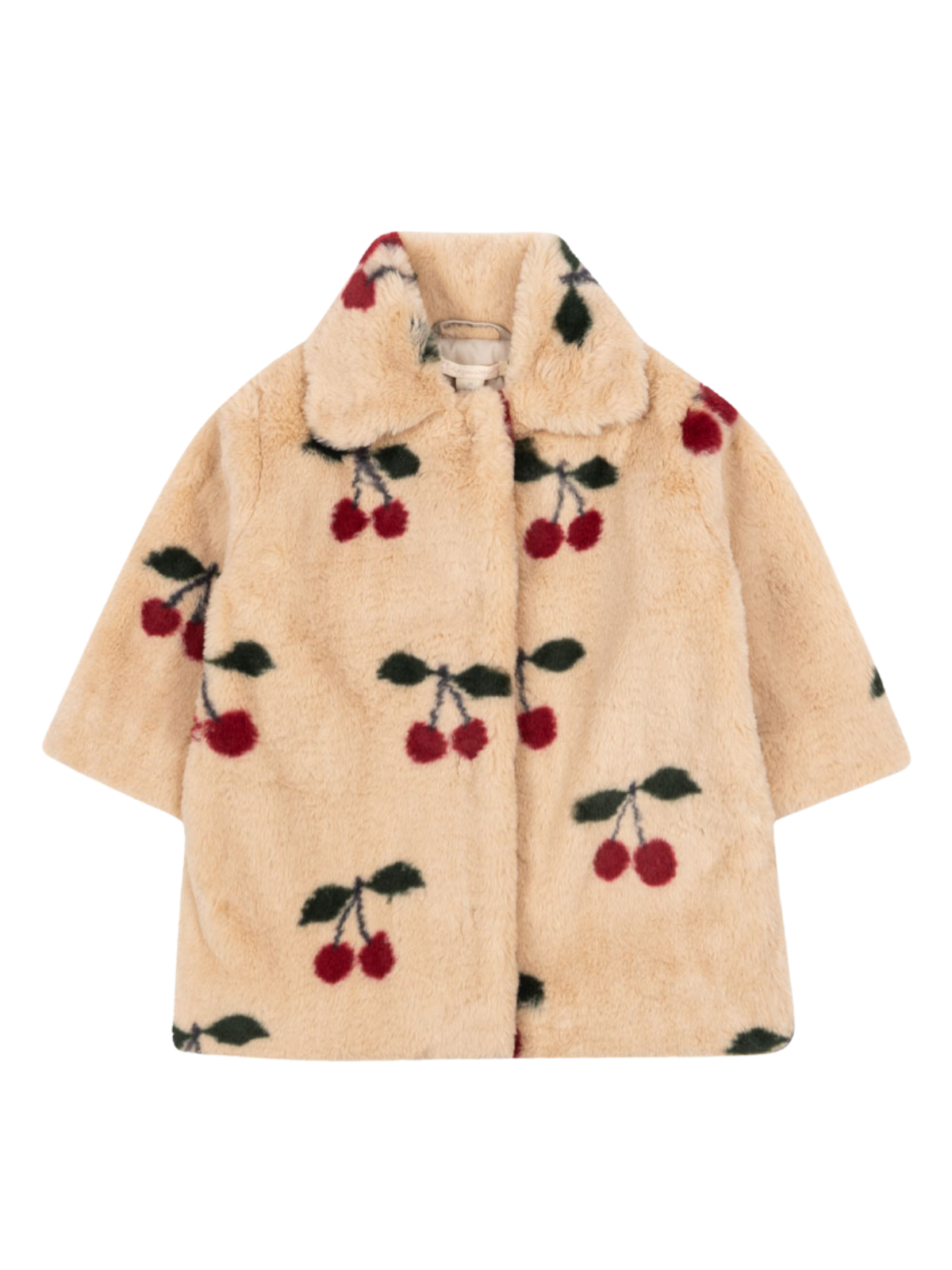 Faux Fur Cherry Coat Outerwear Konges Sløjd Natural 3Y