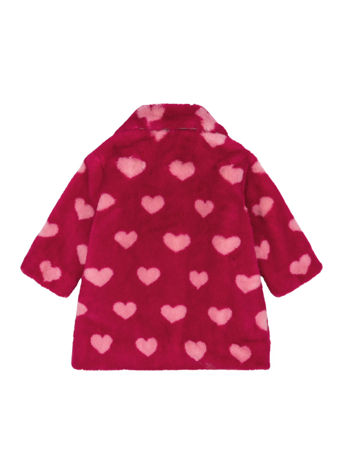 Red Faux Fur Heart Coat Outerwear Konges Sløjd