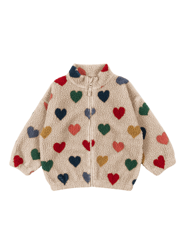 Hearts Jody Teddy Jacket Outerwear Konges Sløjd Bon Coeur 2Y