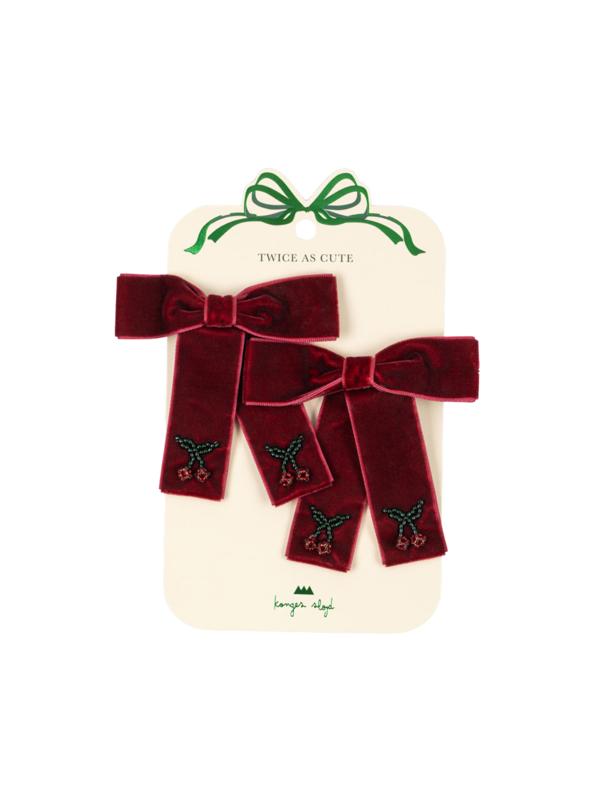 Juliette Velvet Bow Hair Clips Hair Accessories Konges Sløjd