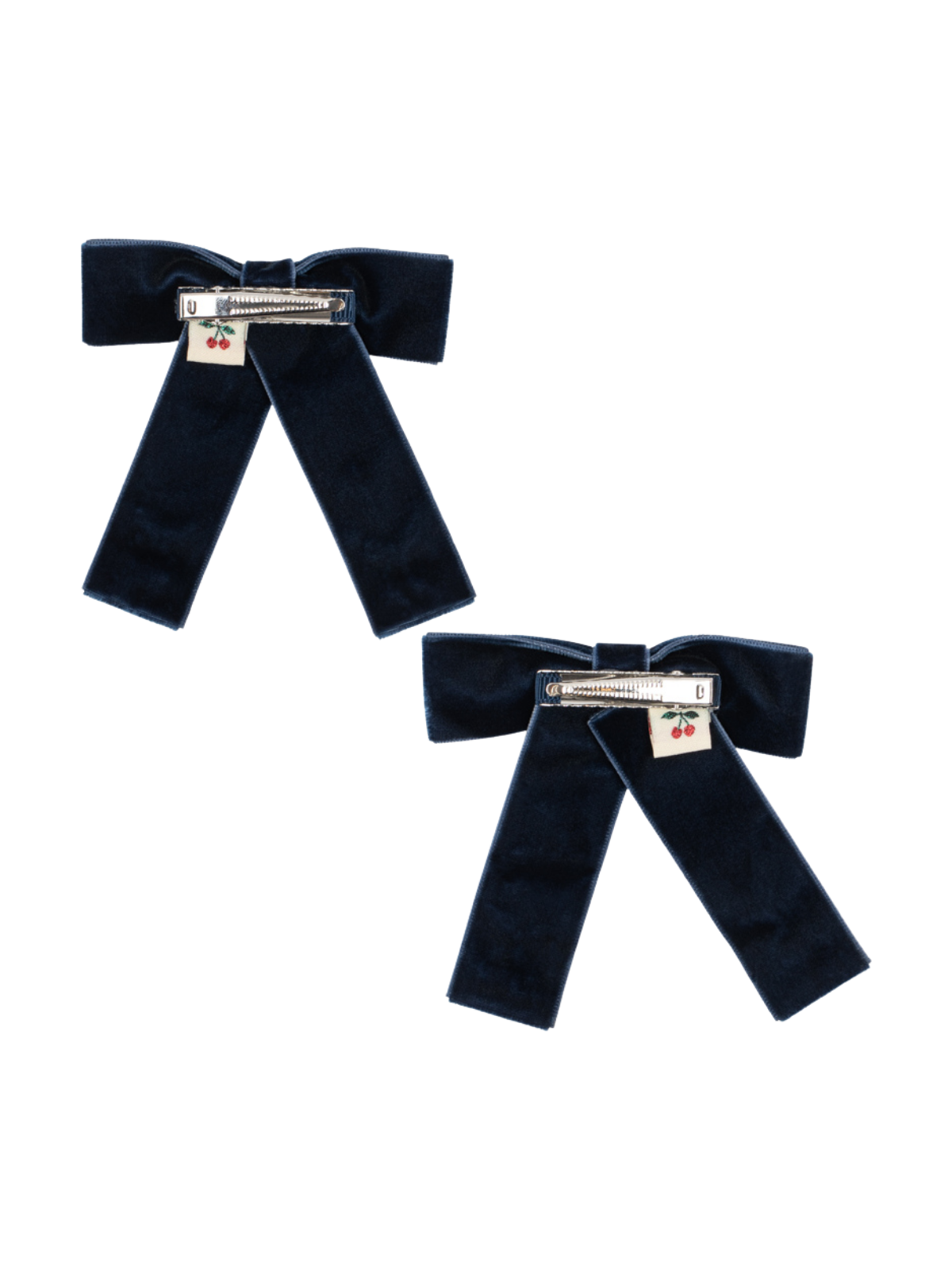 Juliette Velvet Bow Hair Clips - Navy Hair Accessories Konges Sløjd