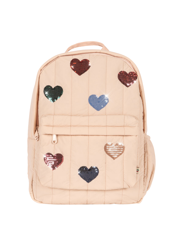 Juno Sequin Hearts Backpack Bags Konges Sløjd Cameo Rose