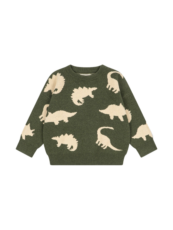 Lapis Dino Sweater Sweaters Konges Sløjd Green 18M
