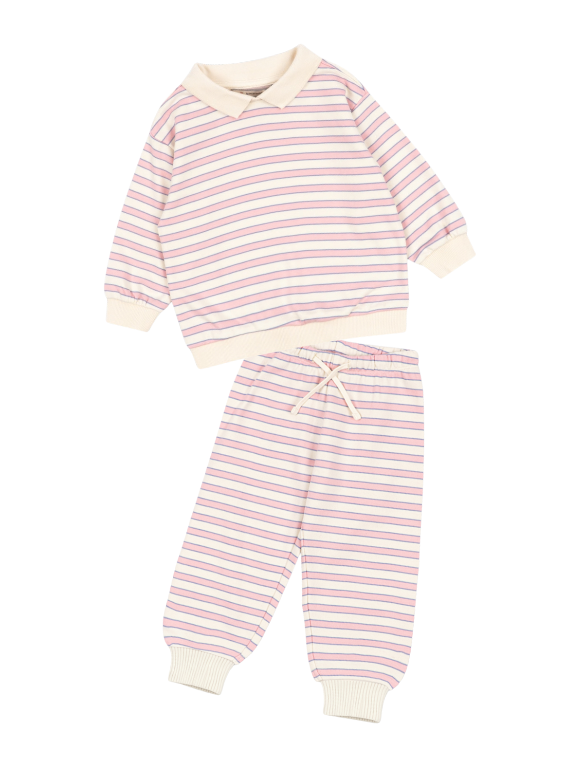 Lolly Stripe Collared Sweatshirt Set Sets Konges Sløjd