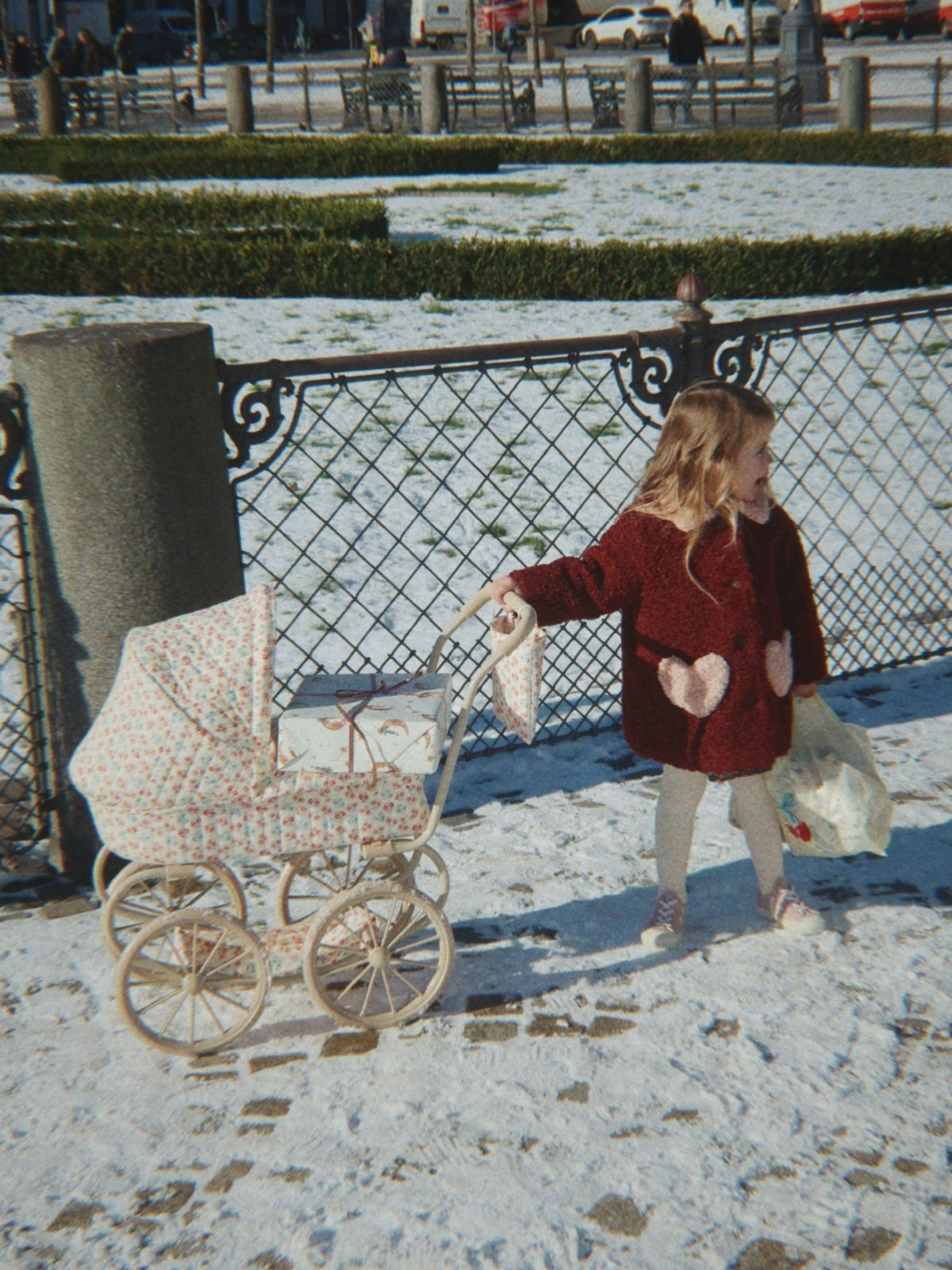 Lumina Floral Doll Pram Pretend Play Konges Sløjd