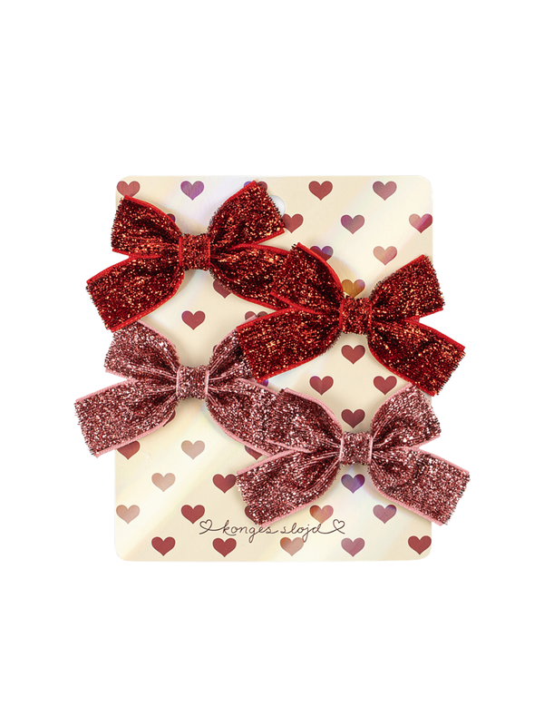 Mini Velvet Glitter Hair Clips Hair Accessories Konges Sløjd