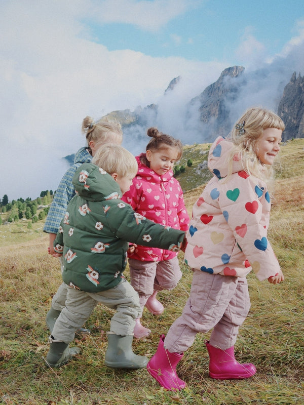 Multi Hearts Nuka Puffer Coat Outerwear Konges Sløjd