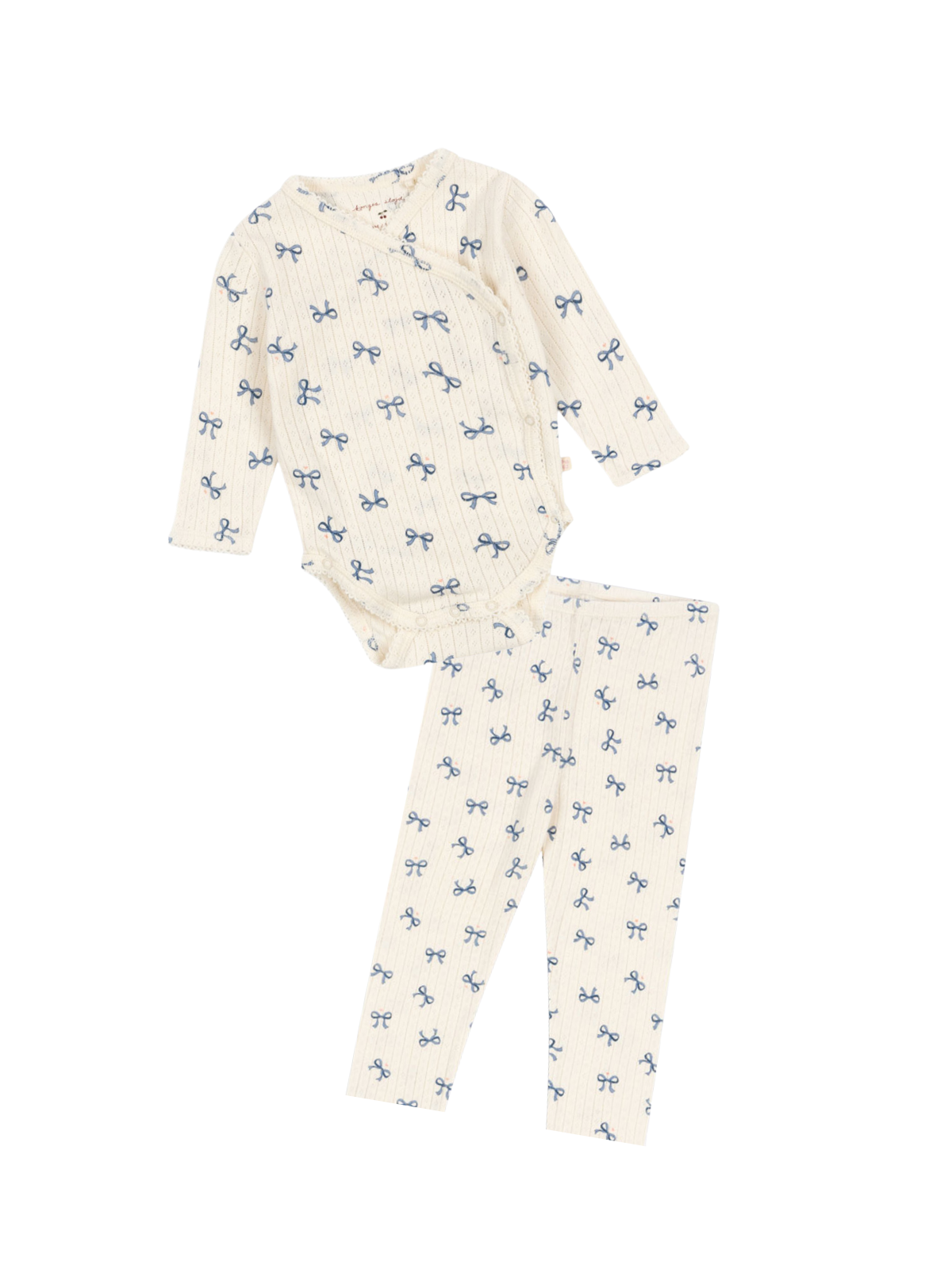 Newborn Minnie Bow Print Leggings Set Sets Konges Sløjd Ivory 3M 