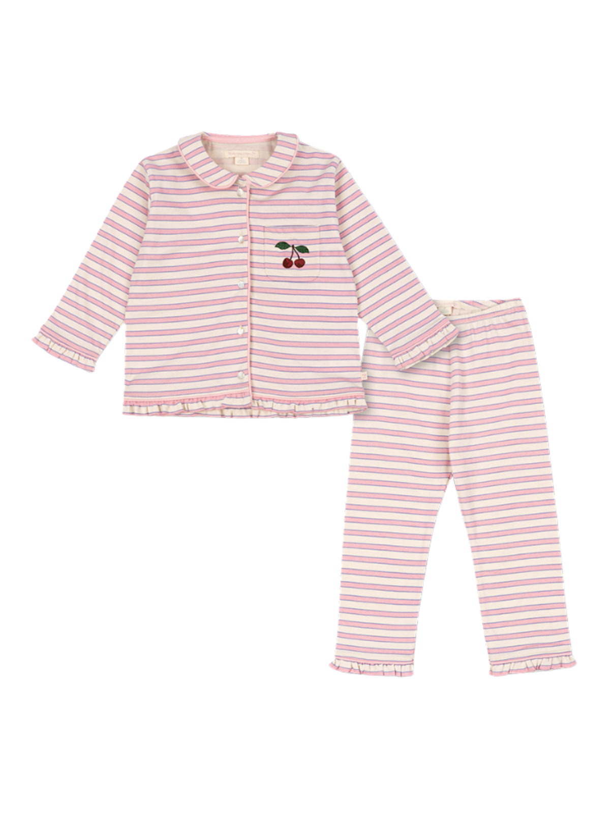 Pio Frill Lounge Set - Lolly Stripe Pajamas Konges Sløjd Lolly Stripe 2Y