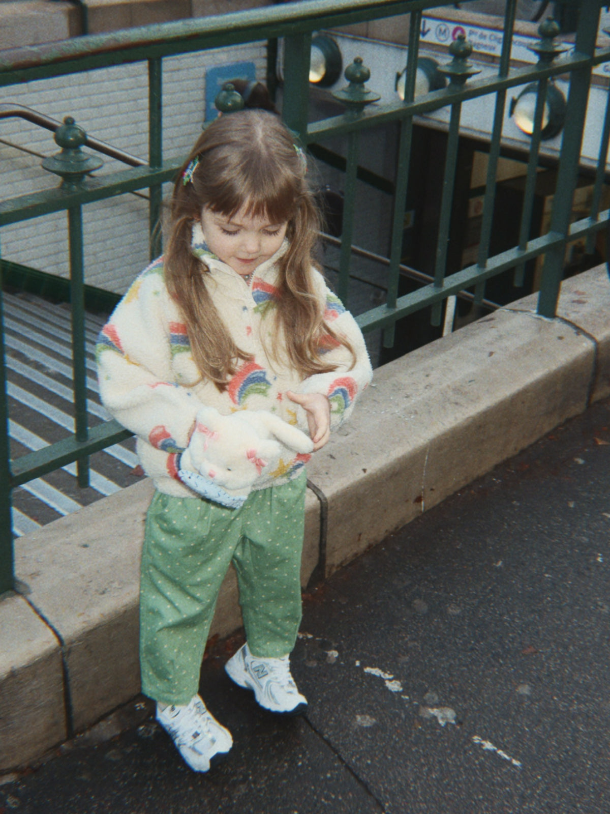 Rainbow Star Teddy Half Zip Jacket Outerwear Konges Sløjd