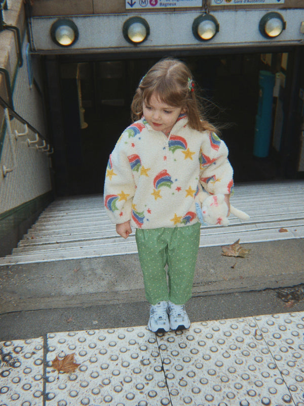 Rainbow Star Teddy Half Zip Jacket Outerwear Konges Sløjd