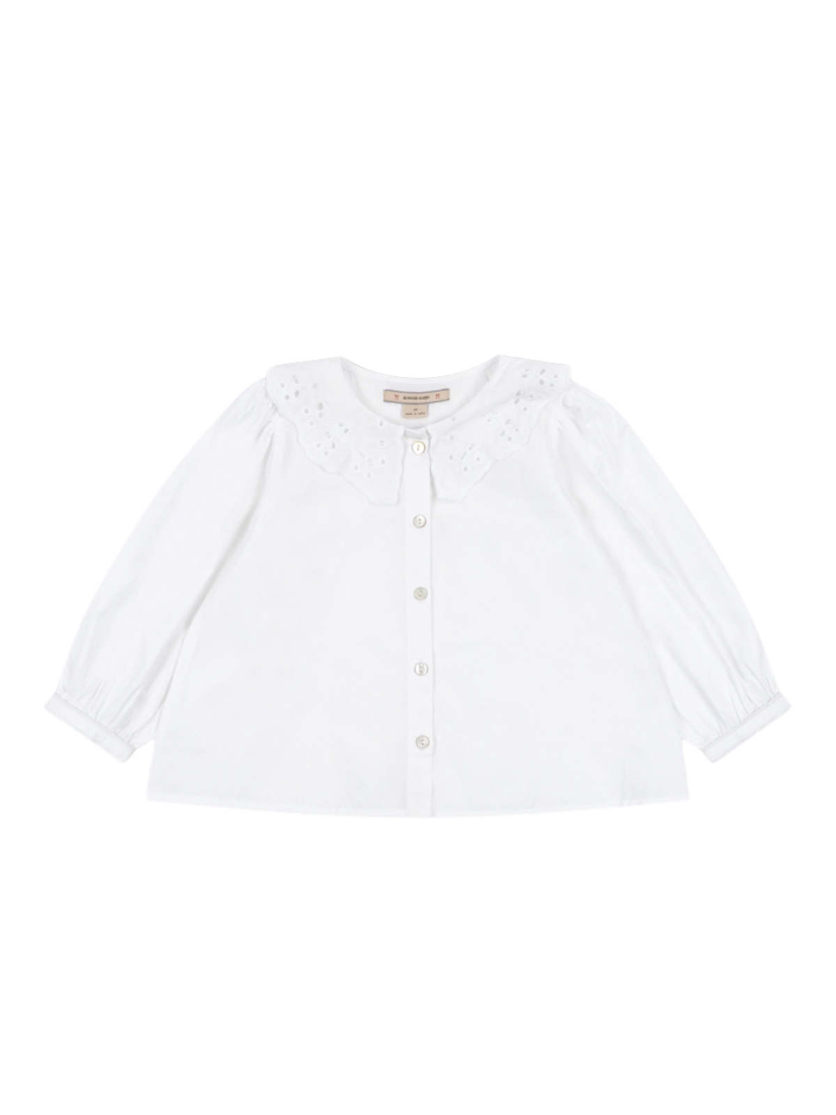 Rilo Eyelet Collar Top Tops Konges Sløjd Optic White 2Y