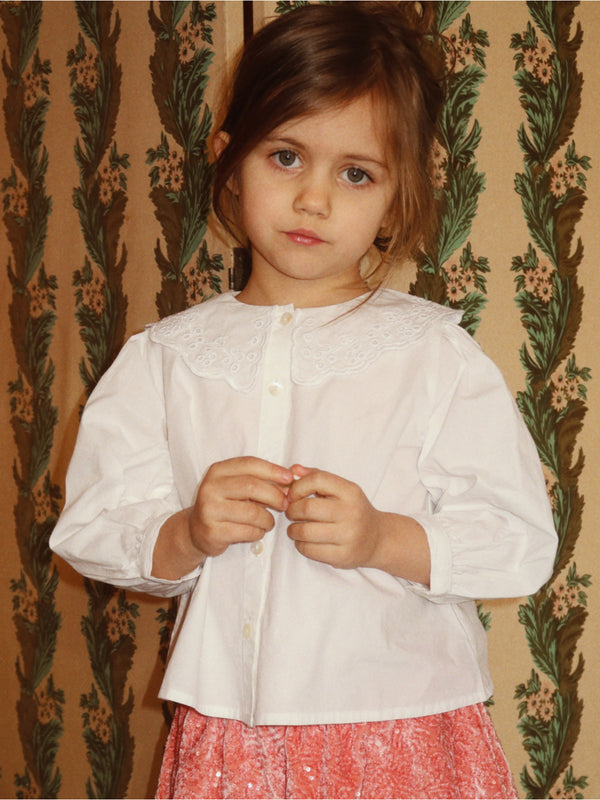 Rilo Eyelet Collar Top Tops Konges Sløjd