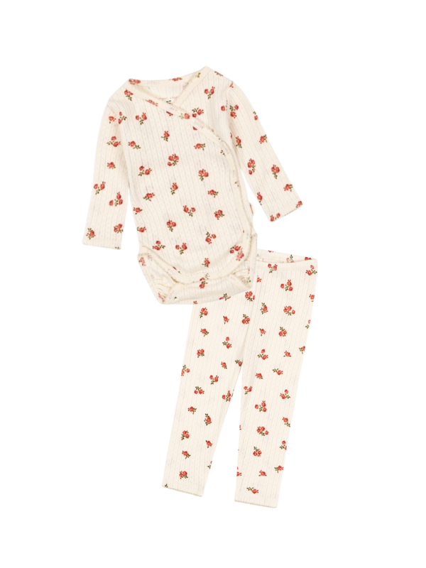 Rosa Minnie Newborn Bodysuit And Pants Set Sets Konges Sløjd Rosa Rouge 0-1M