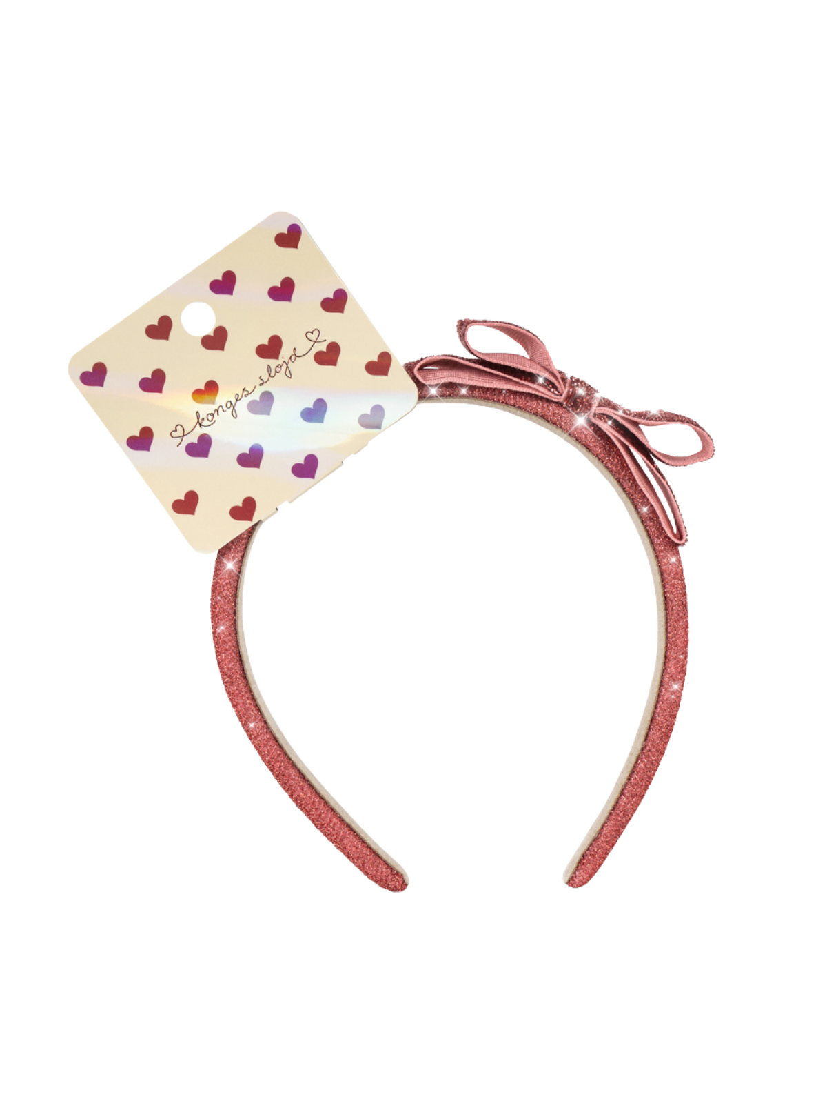 Rose Glitter Velvet Bow Headband Hair Accessories Konges Sløjd