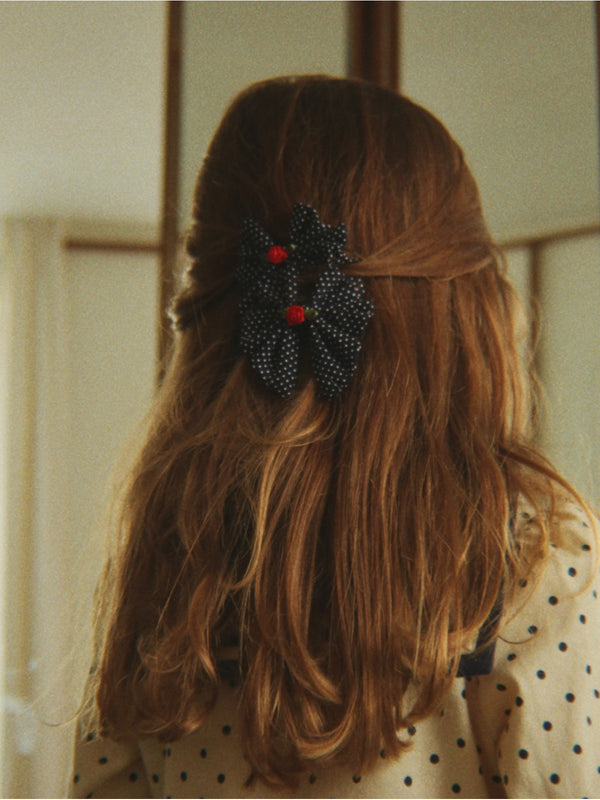 Rose Rouge Bow Hair Clip Set