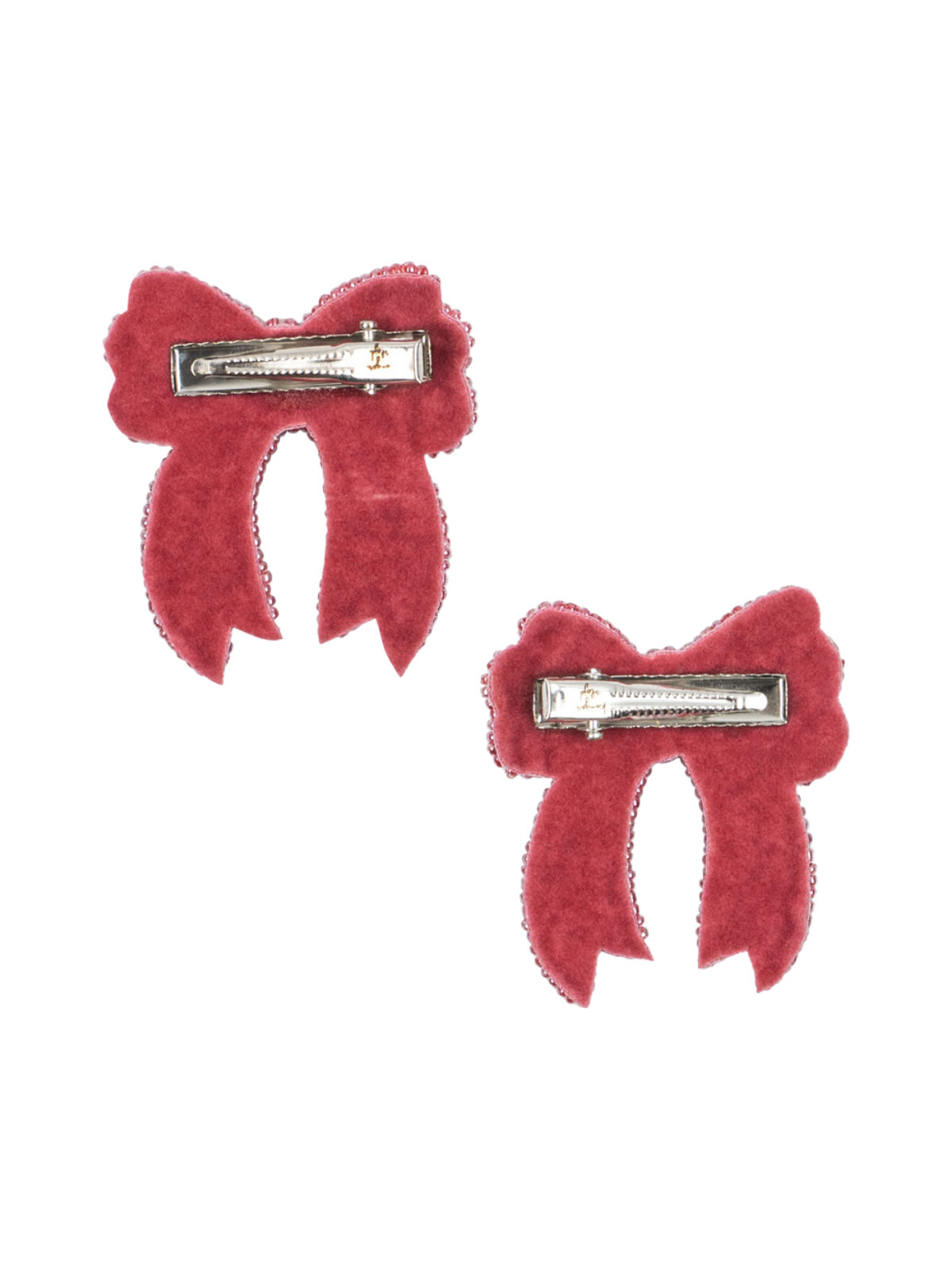 Rose Sequin Bow Clips Hair Accessories Konges Sløjd