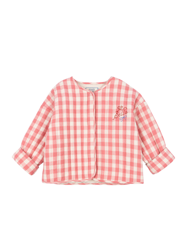 Rosie H-W x Konges Sløjd Bella Jacket Outerwear Konges Sløjd Peach Blossom Check 12M