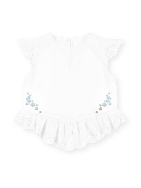 Rosie H-W x Konges Sløjd Fiori Top Tops Konges Sløjd Optic White 18M